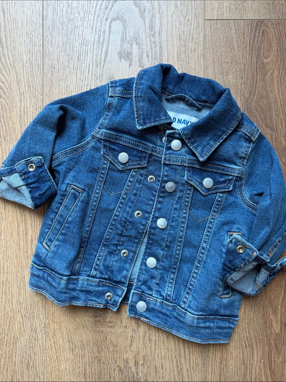 Old Navy Dark Blue Denim Jacket for Kids 12-18 M